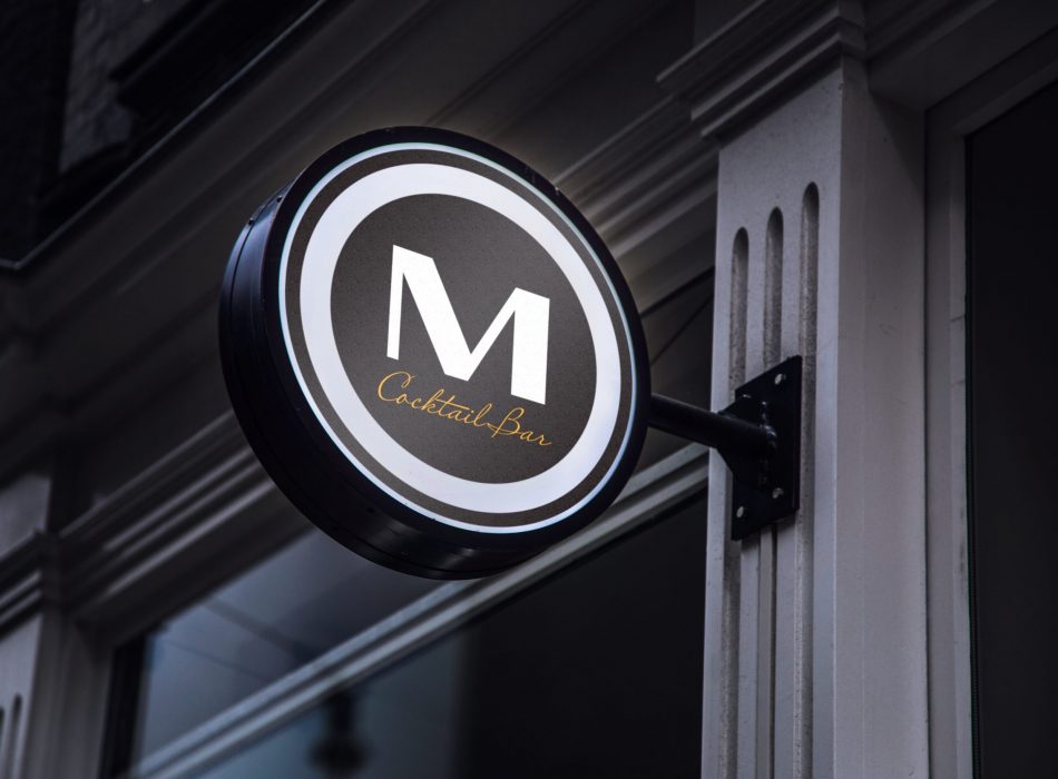 Midnight Cocktail Bar Sign